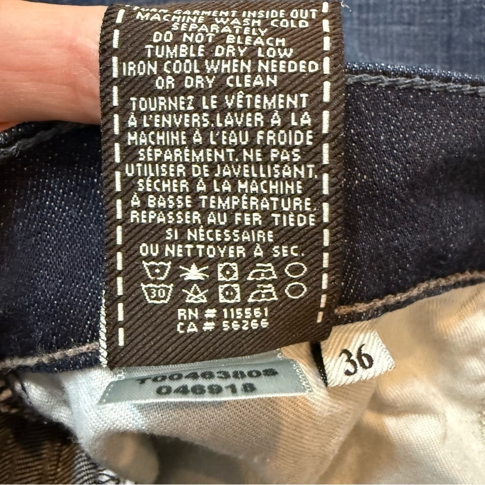7 For All Mankind Austyn Jeans Mens 36x28 Dark Wash Straight Leg Designer Denim - Picture 7 of 13